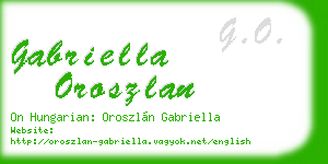 gabriella oroszlan business card
